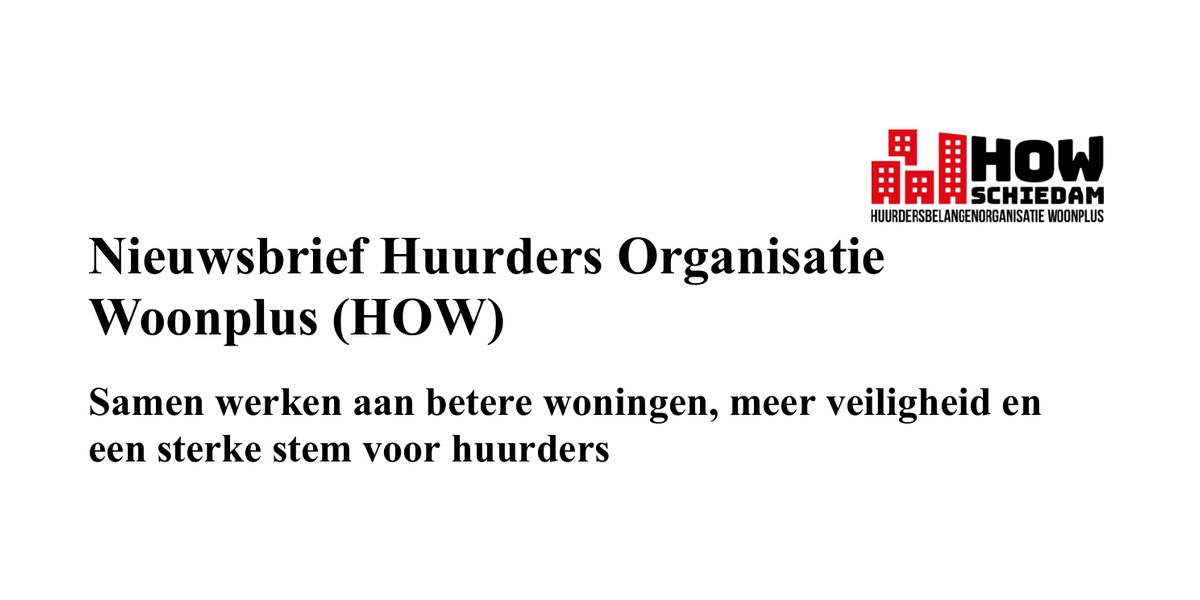 HOW Schiedam – HuurdersBelangen Organisatie Woonplus